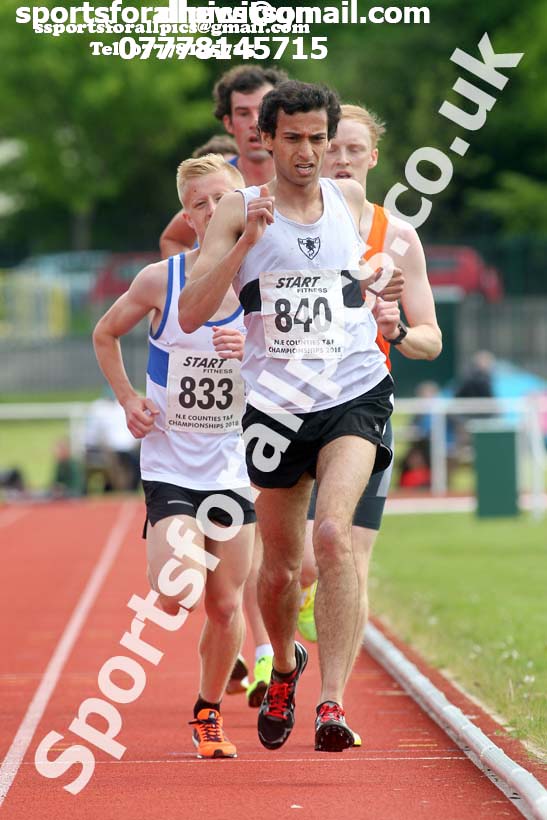 Senior and under-20s mens 5000 metres, North Eastern Track and Fields Champs., Middlesbrough. Photo: David T. Hewitson/Sports for All Pics